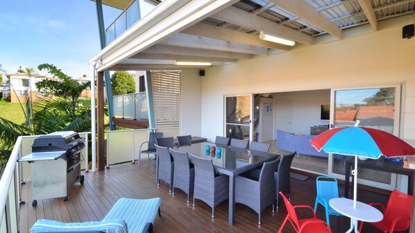 Back porch under cover for those family BBQs
While watching the football  