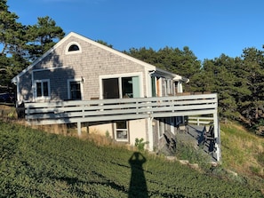 Side view of home & decks