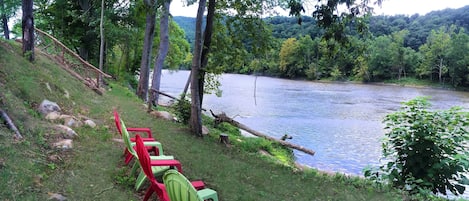 Private riverfront at MoonDance