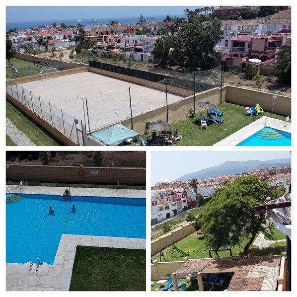 swimming pool, soccer field, tennis court, playground and gardens ...