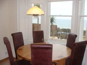 Dining area with beach view