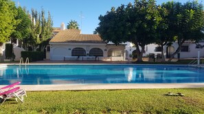 Adult pool on quiet afternoon in October 