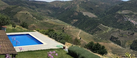 View of the pool and valley