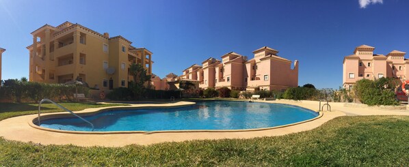 The communal pool! That’s yours to use! 😄 