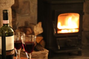 wood burning stove  - just ask and we will light it for your arrival 