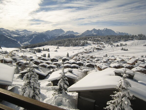 Vue du balcon en hiver