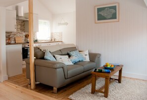 Open plan living area and kitchen