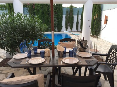 VILLA with private swimming pool,5 min on foot of the beach, WiFi, 6 persons!