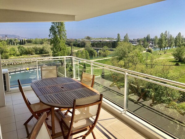 View from the balcony over the river Siagne