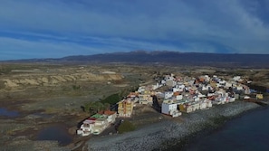 Drone view of village 