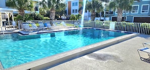 Heated pool, always warm!