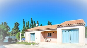 Front of villa