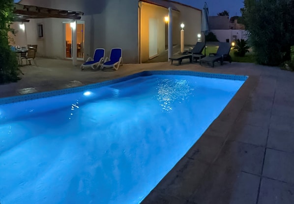 Pool at night