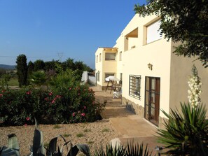 Casa Gales (the main house), with Casa Pau at the far end