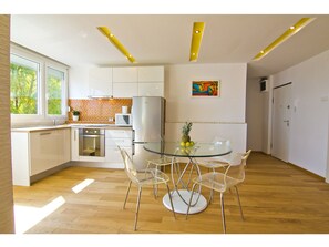 Open space, kitchen, dining & living, room