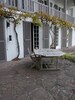 Terrasse en pierre de la Rhune - Ensemble Table et chaises en Teck