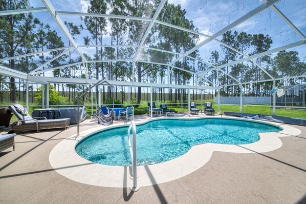 Your Private Screened Pool with view of Green Space- Vacation Mode Activated