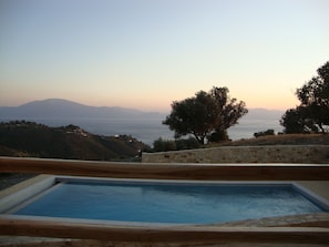 The view from the terrace just after sunset