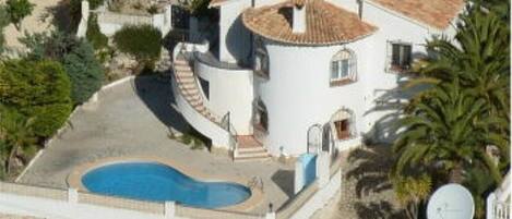 detached villa with private pool and gardens