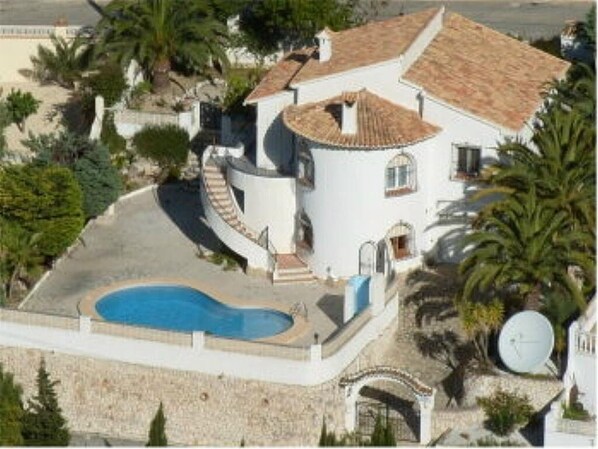 detached villa with private pool and gardens