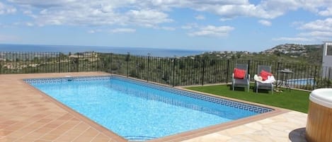 Pool,  terrace area and the views! May 2013