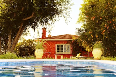 Casa con magnífico jardin y PISCINA privada a 8 km  de Sevilla