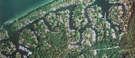 bird's eye view of Port Ripaille