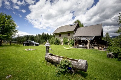 Almhütte Bauernhof Mandl mit "Hot Pot" und Teich Sankt Egidi