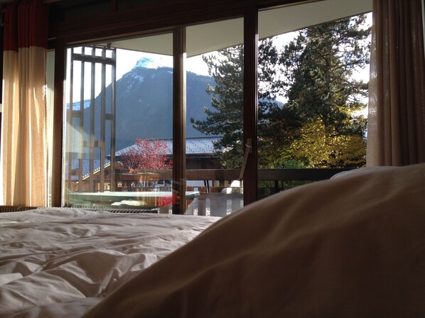 View from large double sofa bed
