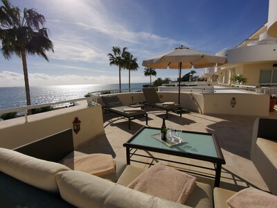 Direct access to the beach, pool, panoramic view, 100sqm terrace 