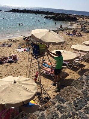 beach in front of the house