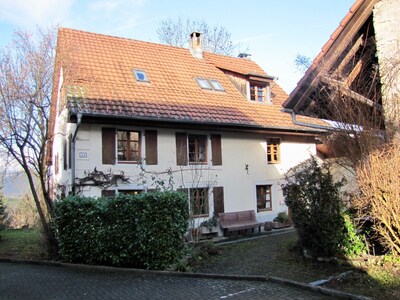 The old farmhouse with a fantastic view of the Black Forest