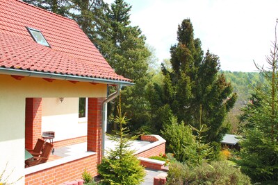 Your holiday home with a fantastic view over the Harz mountains in Güntersberge