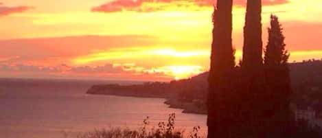 Sunset view of Cassis from the apartment