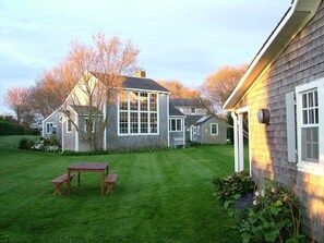 View from Bluff, looking back at 3 cottages