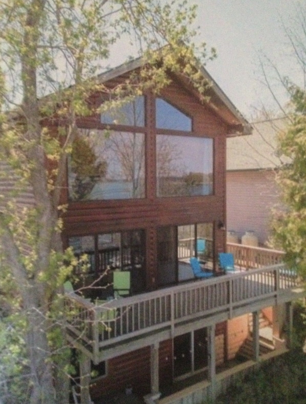 View of house from lake.