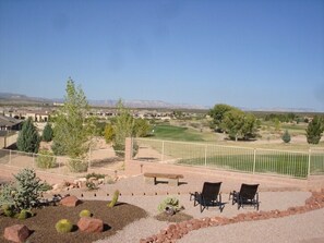 VIEW FROM BACK YARD
