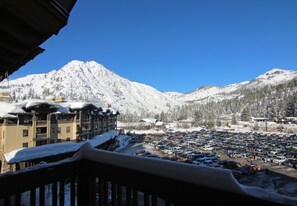 Private deck with views of Shirley Canyon, Tram and Emigrant Peak.