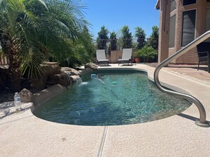 New lounge chairs, new landscaping!