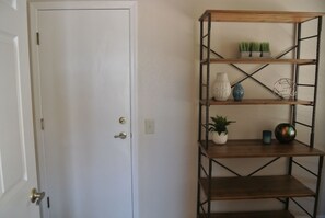 Entrance to the garage, small room for storing belongings