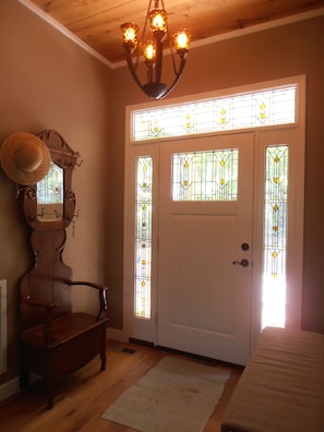 Front entrance
Frank Lloyd Wright style stained glass with 'Tree of Life' design