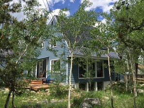 Windows on all levels bring in the natural light, and...we are a solar home!