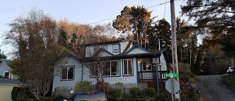 The house from the street. Main parking is in front.