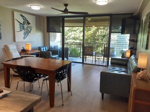 Dining and living area