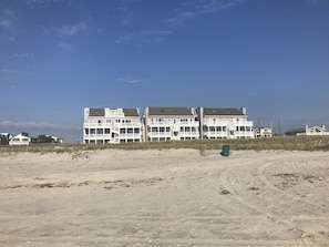Beach view of condo. My building is far left in the photo.