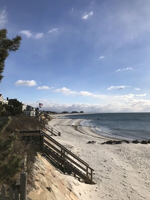 Looking toward the left side of the beach toward Wychmere Harbor