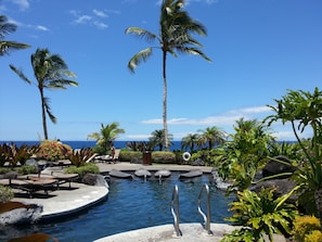 Ocean Club pool with whale watching ocean views