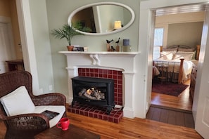 Gas log fireplace - Entry to 2nd bedroom suite