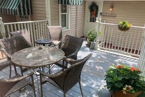 Private balcony welcomes you to Treetop Cottage