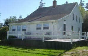 Nice wrap around deck for sitting and enjoying harbor and open ocean views